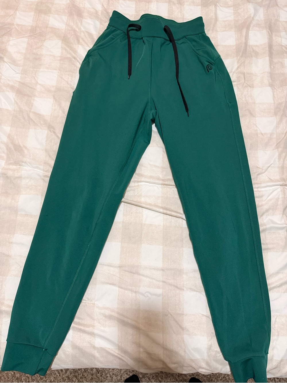 POP Fit Green Track Joggers with Black Drawstring